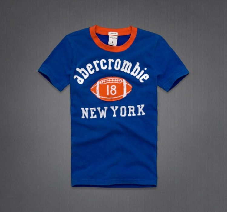 Abercrombie Fitch Hombres De Cuello Redondo Corto Remera AF5219